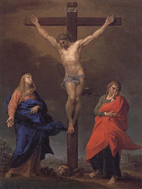 Pompeo Batoni The Cross of Christ, the Virgin and St. John s Evangelical oil painting image